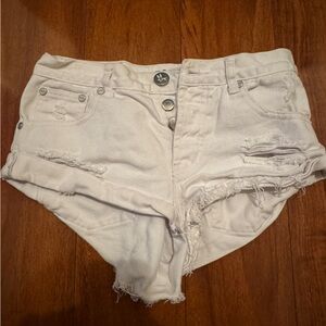 One Teaspoon White Bandit Shorts size 24